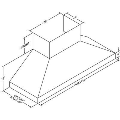  Vent-A-Hood 42-inch Ceiling Mount Range Hood EPTH18-342SS IMAGE 2
