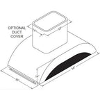  Vent-A-Hood 54-inch Ceiling Mount Range Hood IZTH-454SS IMAGE 3