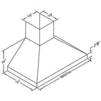  Vent-A-Hood 42-inch Wall Mount Range Hood PDH14-242SS IMAGE 2