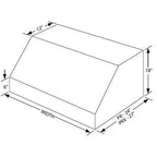  Vent-A-Hood 36-inch Wall Mount Range Hood PRH18-236HSS IMAGE 3