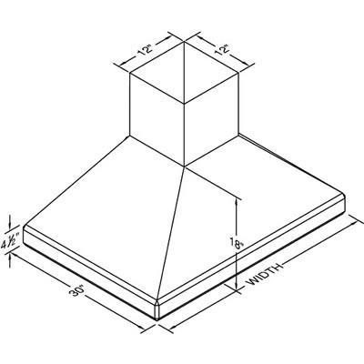  Vent-A-Hood 48-inch Wall Mount Range Hood SEPITH18-448SS IMAGE 2