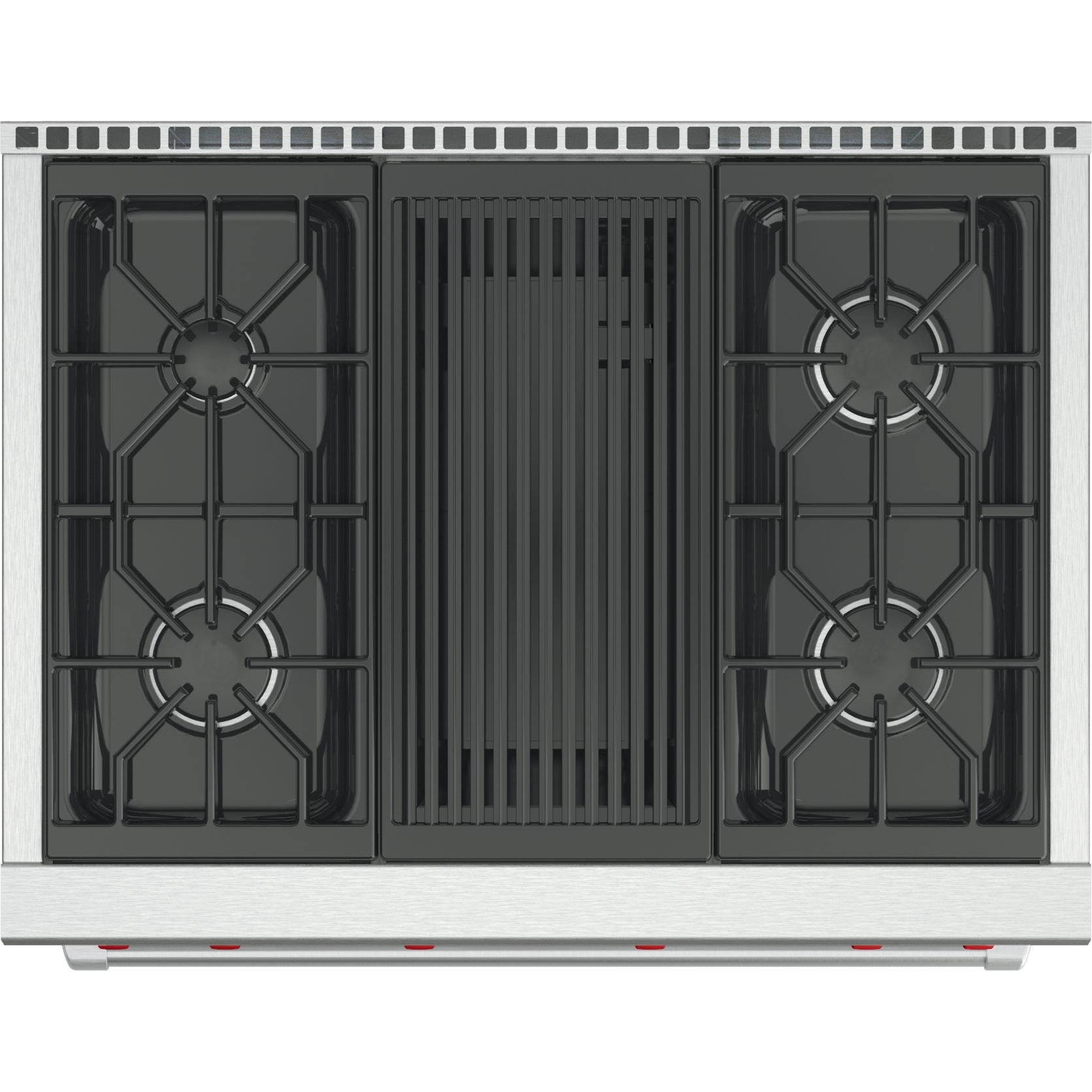  Wolf 36-inch Freestanding Gas Range with Convection GR364C IMAGE 4