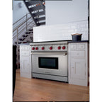  Wolf 36-inch Freestanding Gas Range with Infrared Griddle GR364G IMAGE 5
