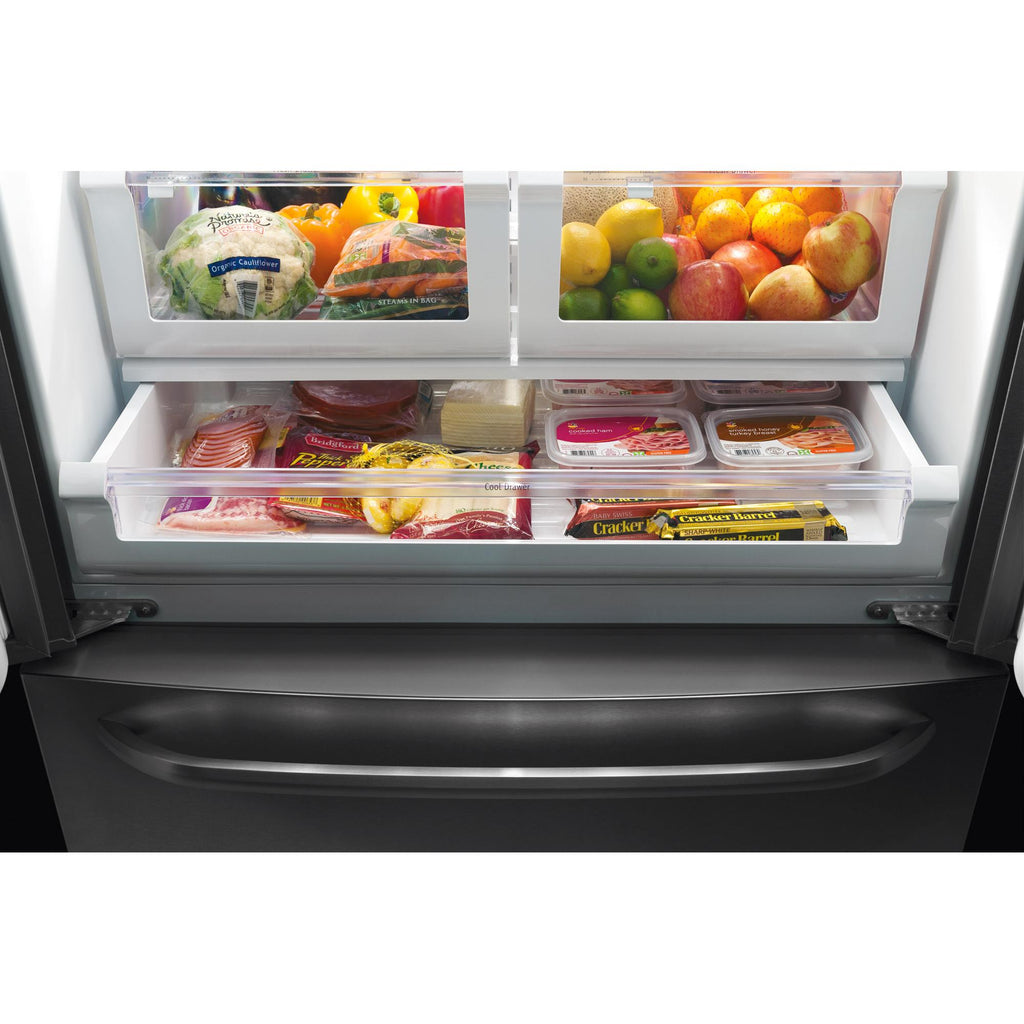  Frigidaire 36-inch,  27 cu. ft. French 3-Door Refrigerator with Full-Width Cool Zone™ Drawer FFHN2740PE IMAGE 5