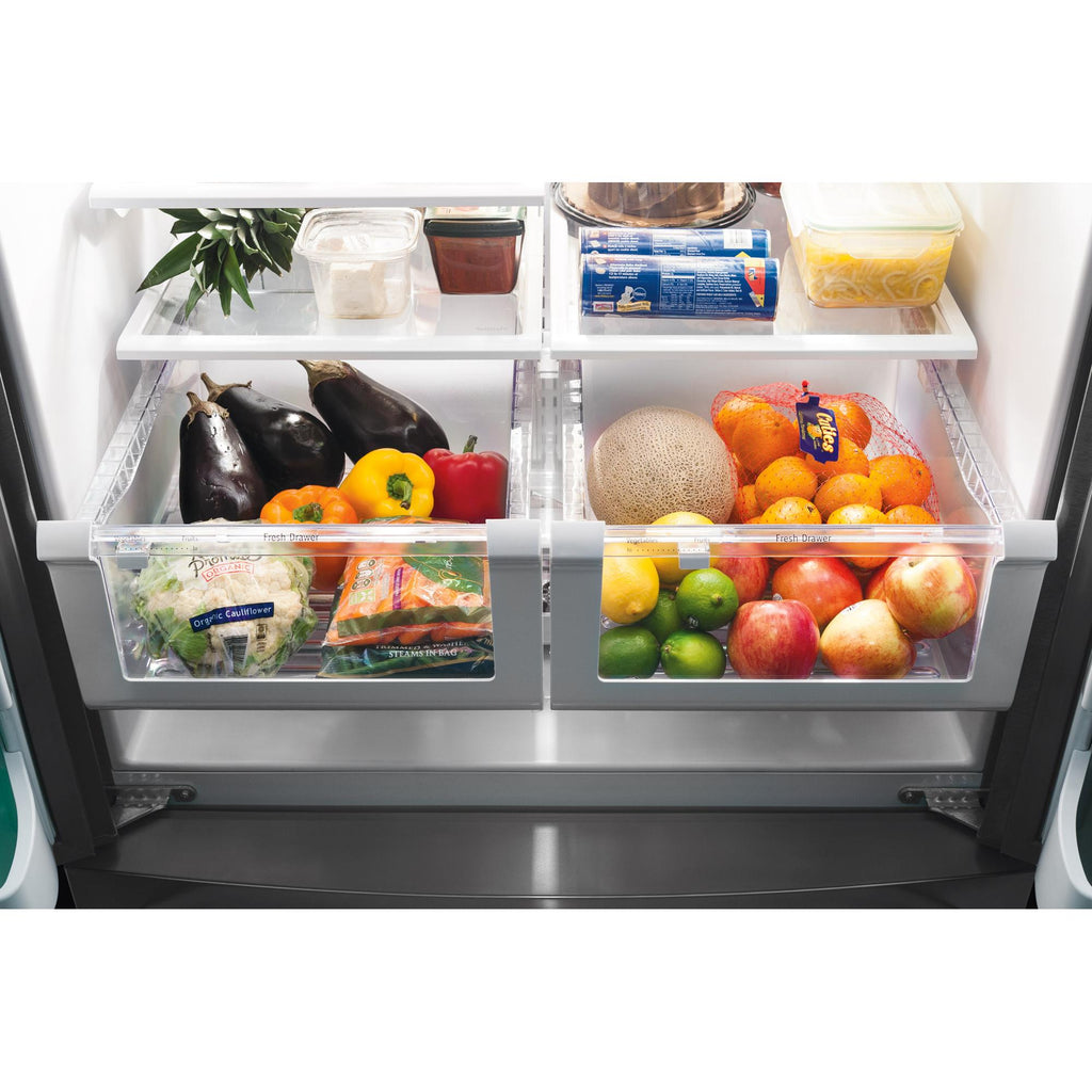 Frigidaire 36-inch,  27 cu. ft. French 3-Door Refrigerator with Full-Width Cool Zone™ Drawer FFHN2740PE IMAGE 6
