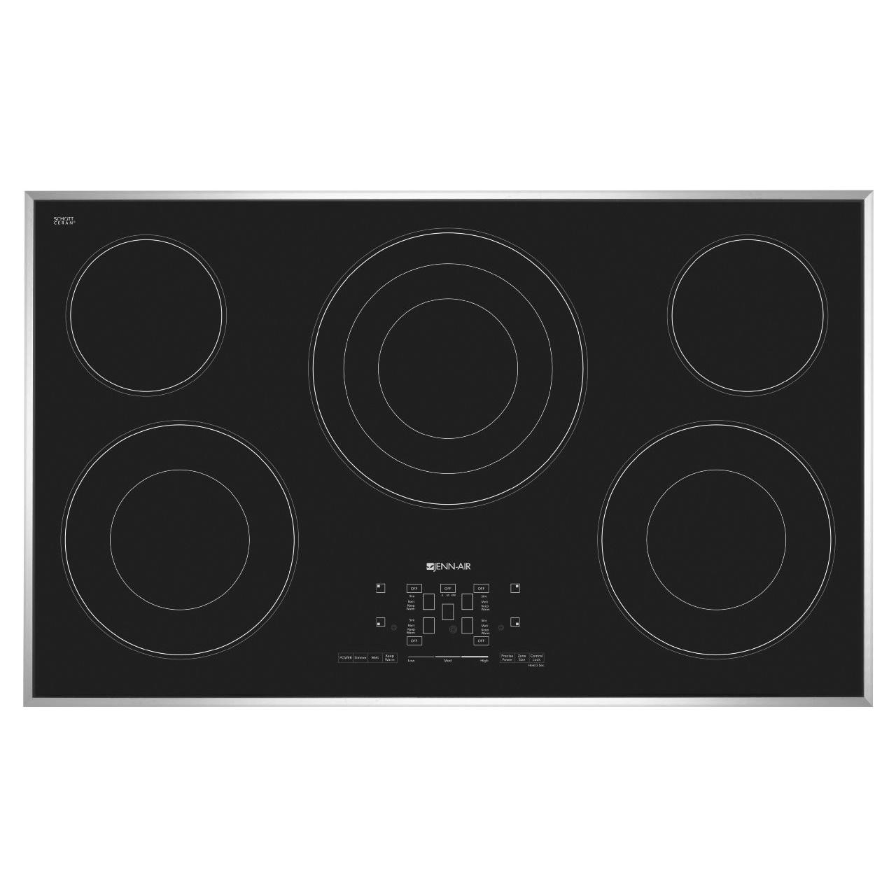  JennAir 36-inch Built-in Electric Cooktop with Dual-Choice™ Elements JEC4536BS IMAGE 1