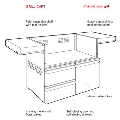  Wolf Grill and Oven Carts Freestanding CART42 IMAGE 3