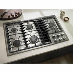  JennAir 36-inch Built-In Gas Cooktop JGD3536BS IMAGE 2