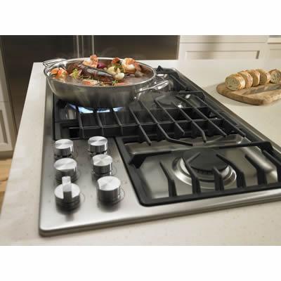  JennAir 36-inch Built-In Gas Cooktop JGD3536BS IMAGE 3