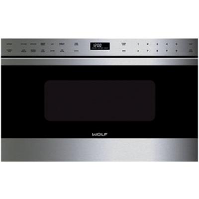  Wolf 24-inch, 1.2 cu. ft. Drawer Microwave Oven MD24TE/S IMAGE 1