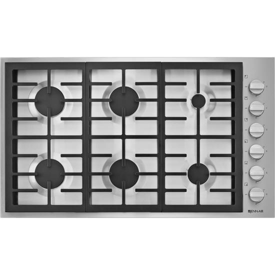  JennAir 36-inch Built-In Gas Cooktop JGC7636BP IMAGE 1