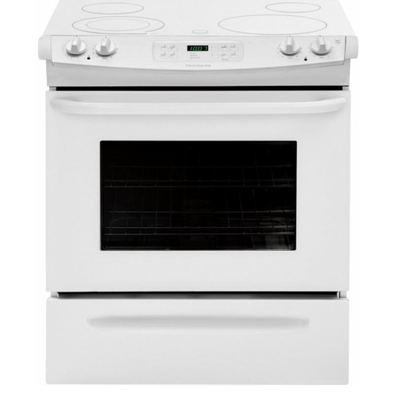  Frigidaire 30-inch Slide-In Electric Range FFES3025PW IMAGE 1