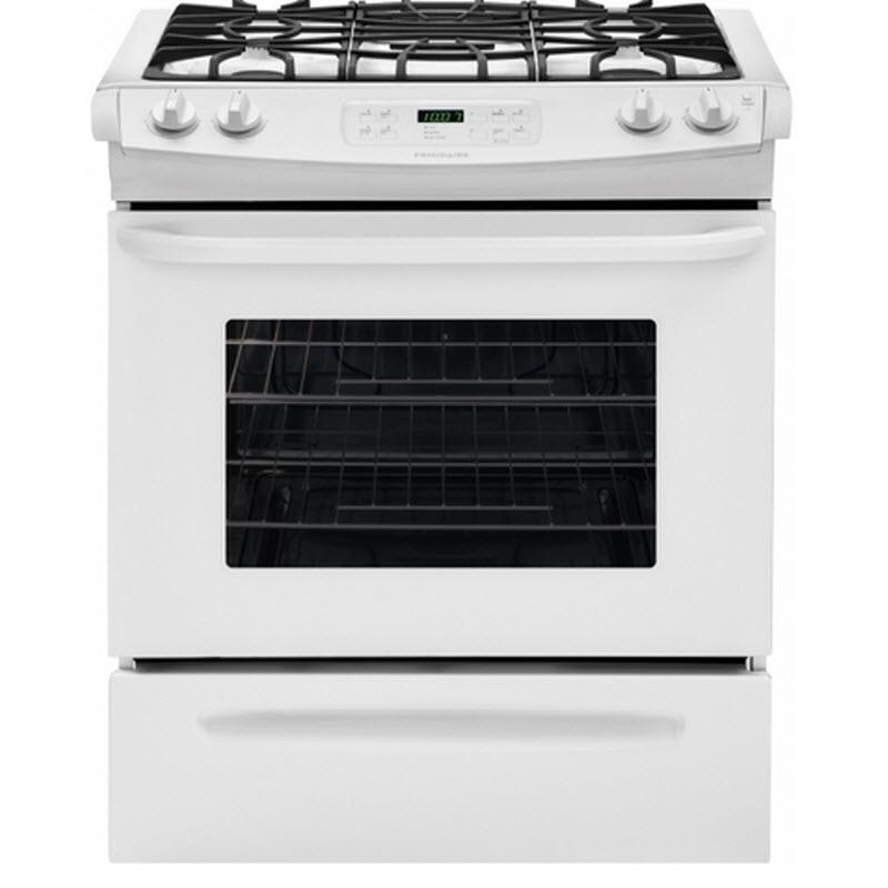  Frigidaire 30-inch Slide-In Gas Range FFGS3025PW IMAGE 1