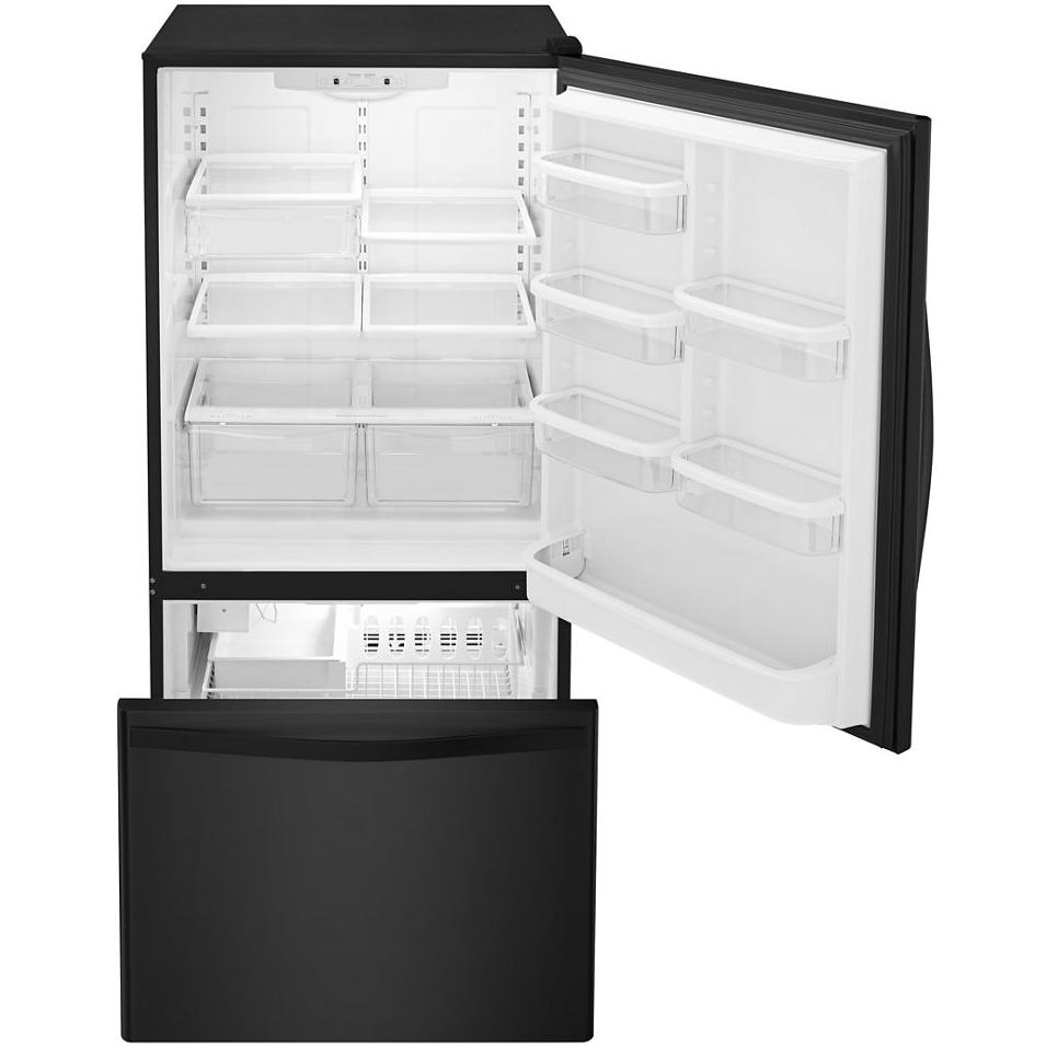  Whirlpool 33-inch, 22 cu. ft. Bottom Freezer Refrigerator with Icemaker WRB322DMBB IMAGE 2