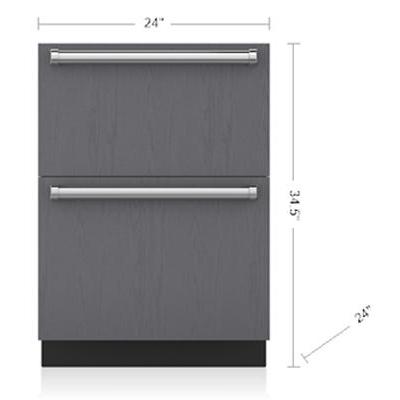  Sub-Zero 3.8 cu. ft. Drawers Freezer ID-24FI IMAGE 2