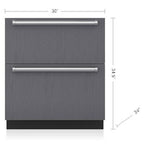  Sub-Zero 4.9  cu.ft. Drawer Freezer with Smart-Touch Technology ID-30F IMAGE 2