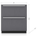  Sub-Zero 30-inch, 5 cu.ft. Built-in Drawer Refrigerator ID-30C IMAGE 2