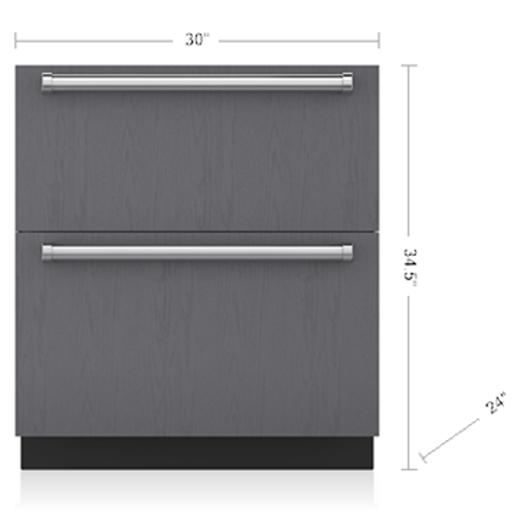  Sub-Zero 30-inch, 5 cu.ft. Built-in Drawer Refrigerator ID-30C IMAGE 2