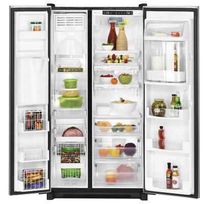  JennAir 36-inch, 21.6 cu. ft. Side-by-Side Refrigerator with Ice and Water JCD2295KES IMAGE 2