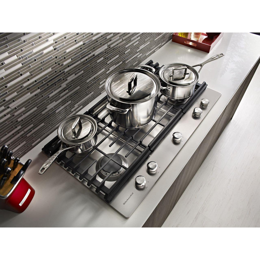  KitchenAid 36-inch Built-in Gas Cooktop with Griddle KCGS956ESS IMAGE 11