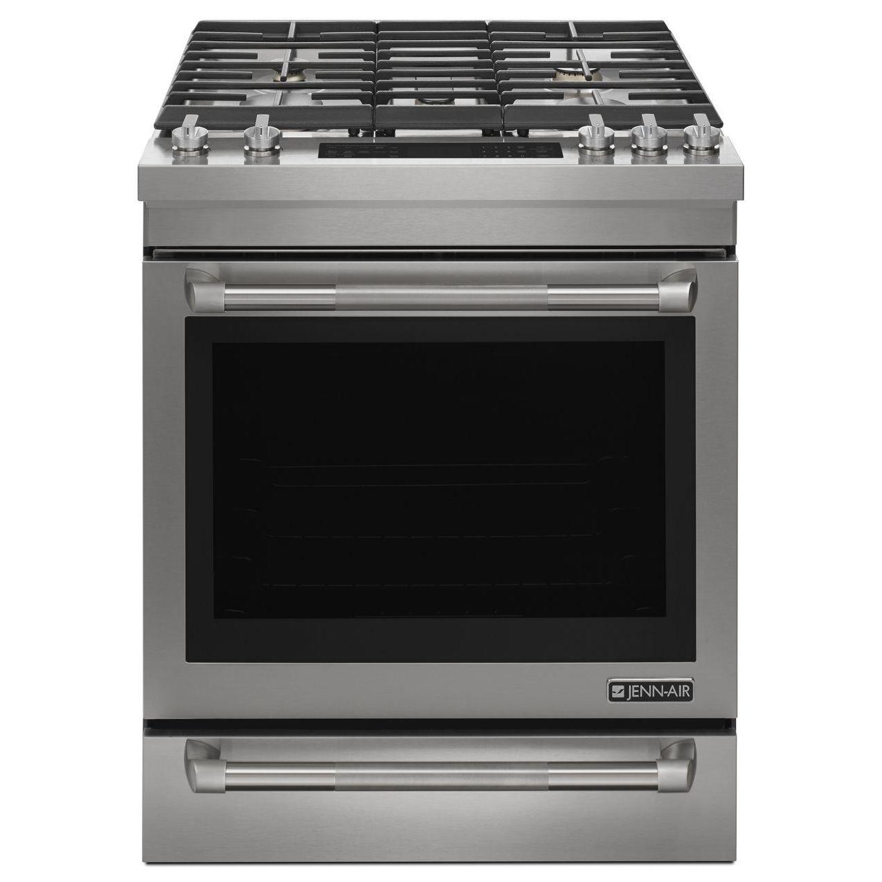  JennAir 30-inch Slide-in Dual-fuel Range with DuraFinish™ Protection JDS1450DP IMAGE 1