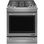 JennAir 30-inch Slide-in Gas Range with Aqualift® Self Cleaning Technology JGS1450DP IMAGE 1