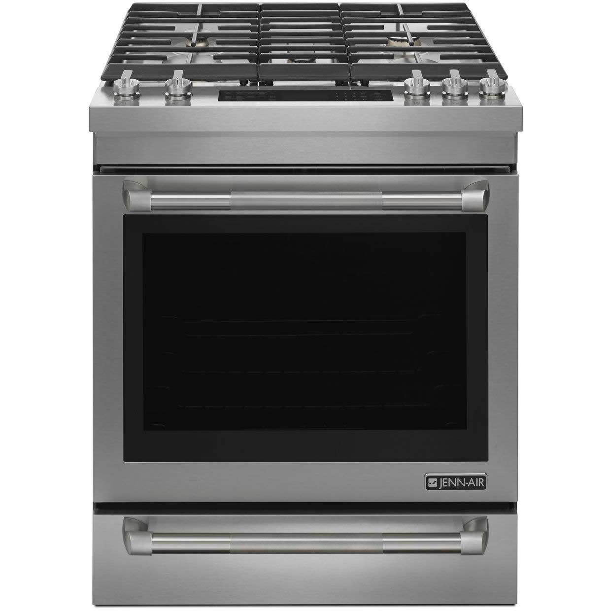  JennAir 30-inch Slide-in Gas Range with Aqualift® Self Cleaning Technology JGS1450DP IMAGE 1