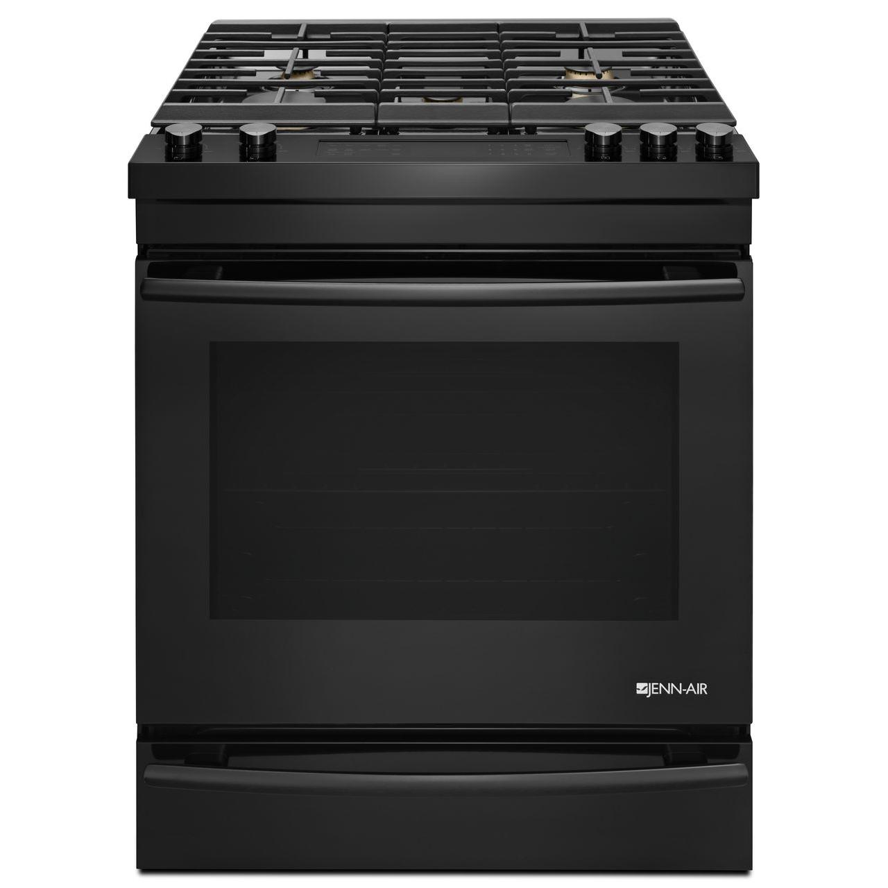  JennAir 30-inch Slide-in Gas Range with Aqualift® Self Cleaning Technology JGS1450DB IMAGE 1