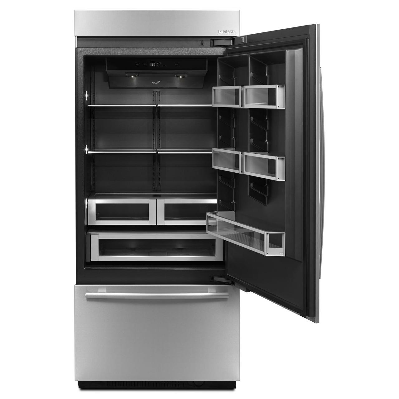 JennAir 36-inch, 20.9 cu.ft. Built-in Bottom Freezer Refrigerator with Obsidian Interior JB36NXFXRE IMAGE 3