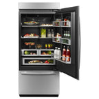  JennAir 36-inch, 20.9 cu.ft. Built-in Bottom Freezer Refrigerator with Obsidian Interior JB36NXFXRE IMAGE 4