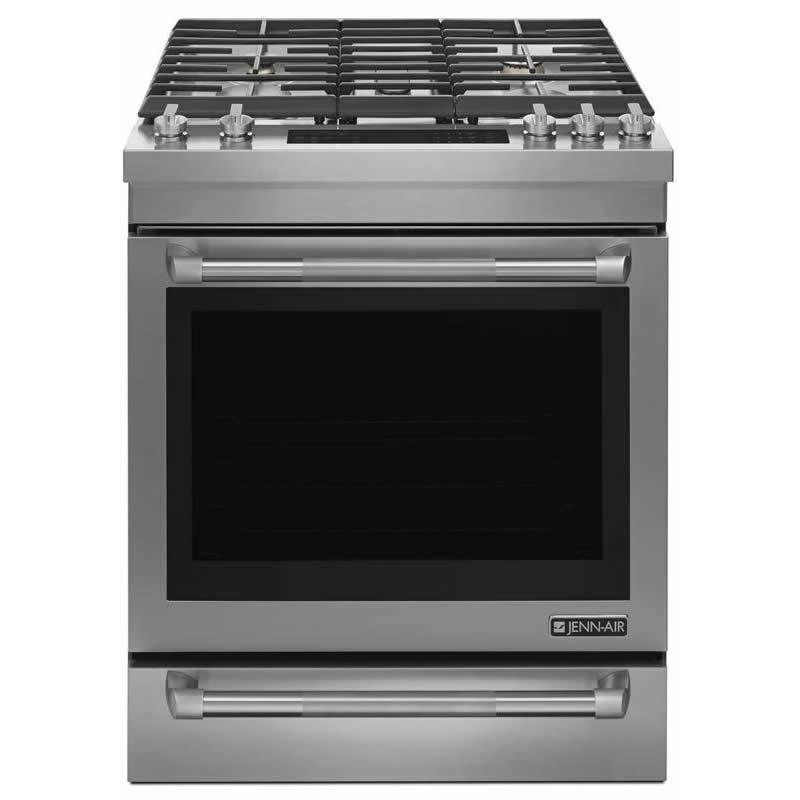  JennAir 30-inch Slide-in Dual-Fuel Range with DuraFinish™ Protection JDS1450CDP IMAGE 1