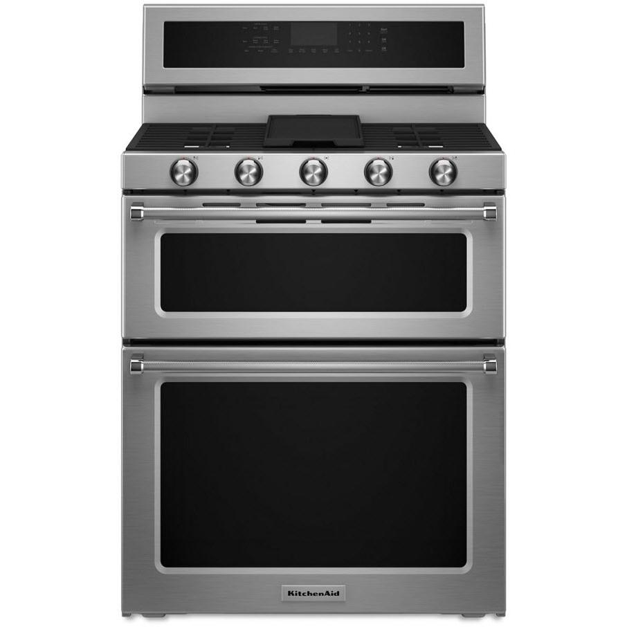  KitchenAid 30-inch Freestanding Dual-Fuel Range KFDD500ESS IMAGE 1