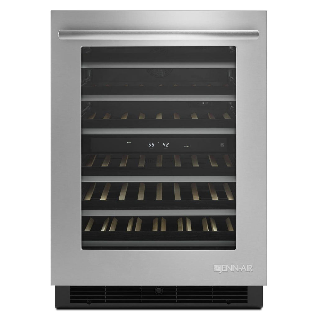  JennAir 46-bottle Euro-Style Built-in Wine Cellar with Independent Temperature Zones JUW24FRERS IMAGE 1