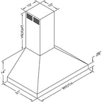  Vent-A-Hood 42-inch Wall Mount Range Hood PDAH14-K42SS IMAGE 3