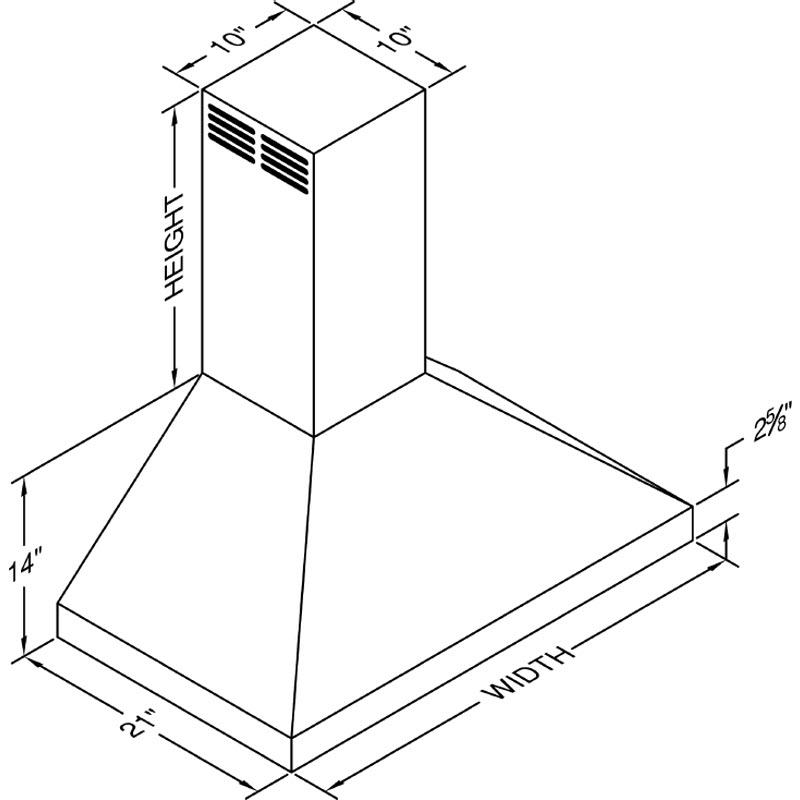  Vent-A-Hood 48-inch Wall Mount Range Hood PDAH14-K48SS IMAGE 3