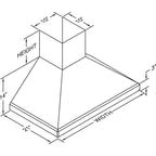  Vent-A-Hood 36-inch Wall Mount Range Hood SLDH14-136WH IMAGE 2