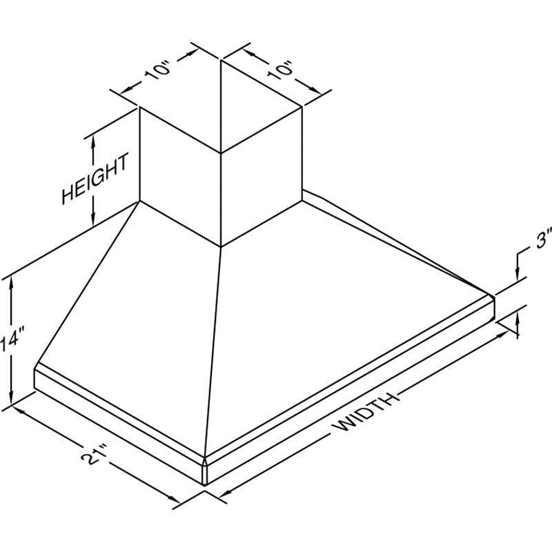  Vent-A-Hood 42-inch Wall Mount Range Hood SLDH14-142SS IMAGE 2