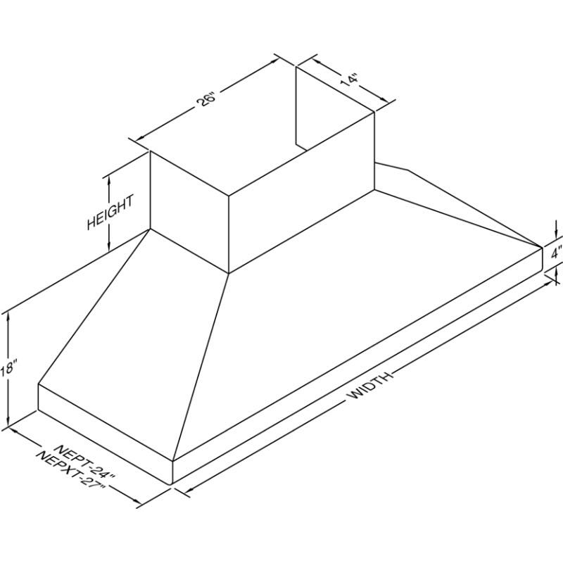  Vent-A-Hood 60-inch Wall Mount Range Hood NEPTH18-360SS IMAGE 2