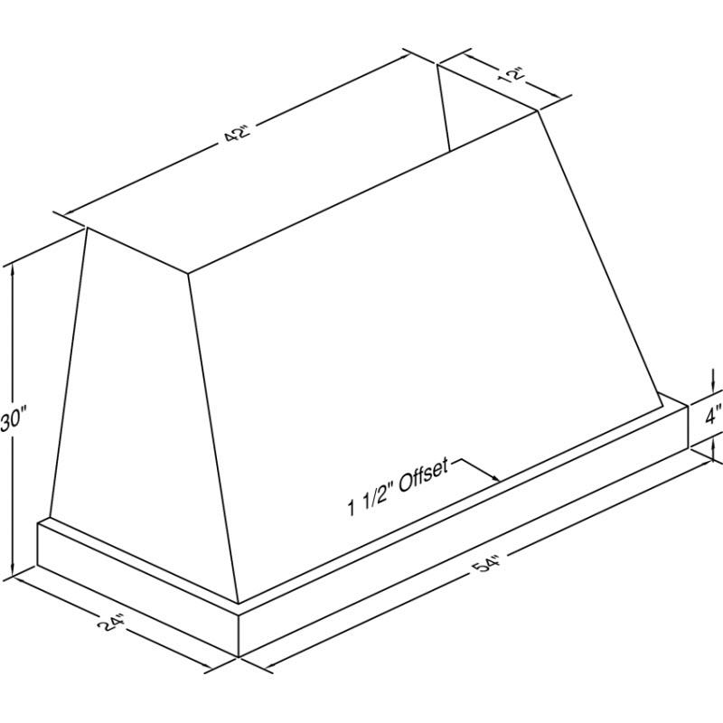  Vent-A-Hood 54-inch Wall Mount Range Hood JPH454/C2SS IMAGE 2