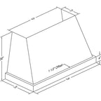  Vent-A-Hood 54-inch Wall Mount Range Hood JPH454/C2SS IMAGE 2