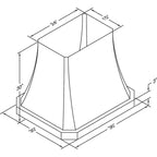  Vent-A-Hood 36-inch Ceiling Mount Range Hood JDIH236/C1SS IMAGE 2