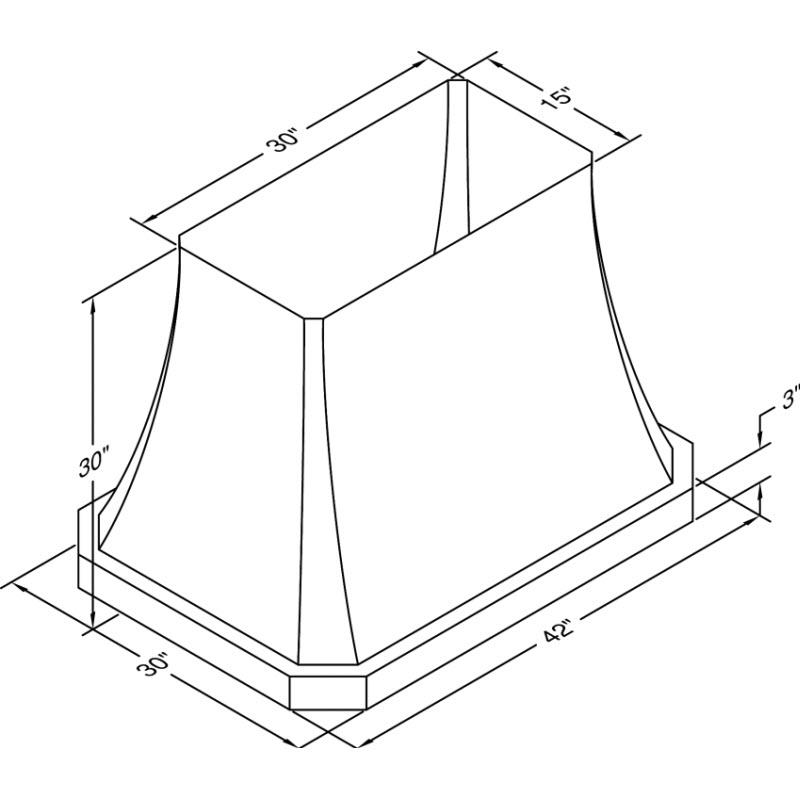  Vent-A-Hood 42-inch Ceiling Mount Range Hood JDIH242/C1SS IMAGE 2