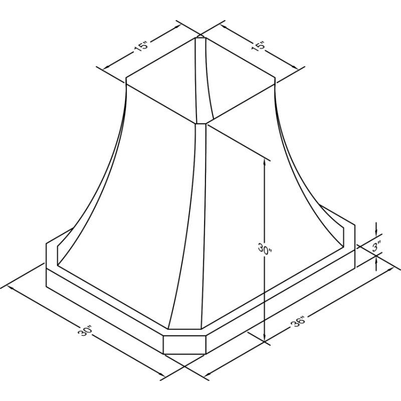 Vent-A-Hood 36-inch Ceiling Mount Range Hood JDIH236/C2SS IMAGE 2