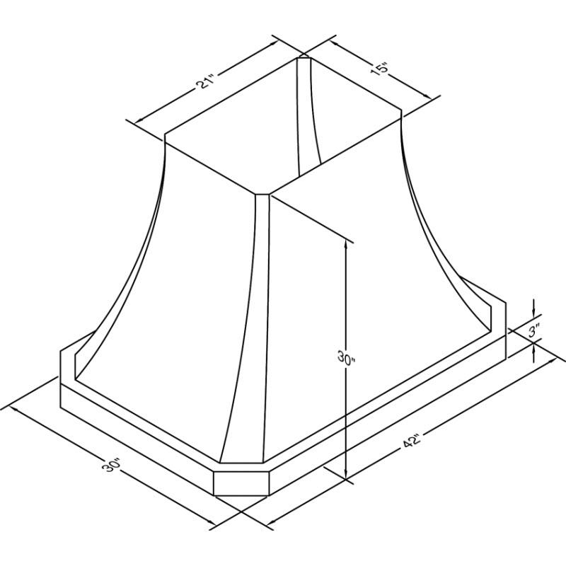  Vent-A-Hood 42-inch Ceiling Mount Range Hood JDIH242/C2SS IMAGE 2