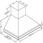  Vent-A-Hood 36-inch Wall Mount Range Hood SEPXH18-236SS IMAGE 2