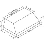  Vent-A-Hood 34-inch Wall Mount Hood Insert BH234SLDSS-18 IMAGE 3