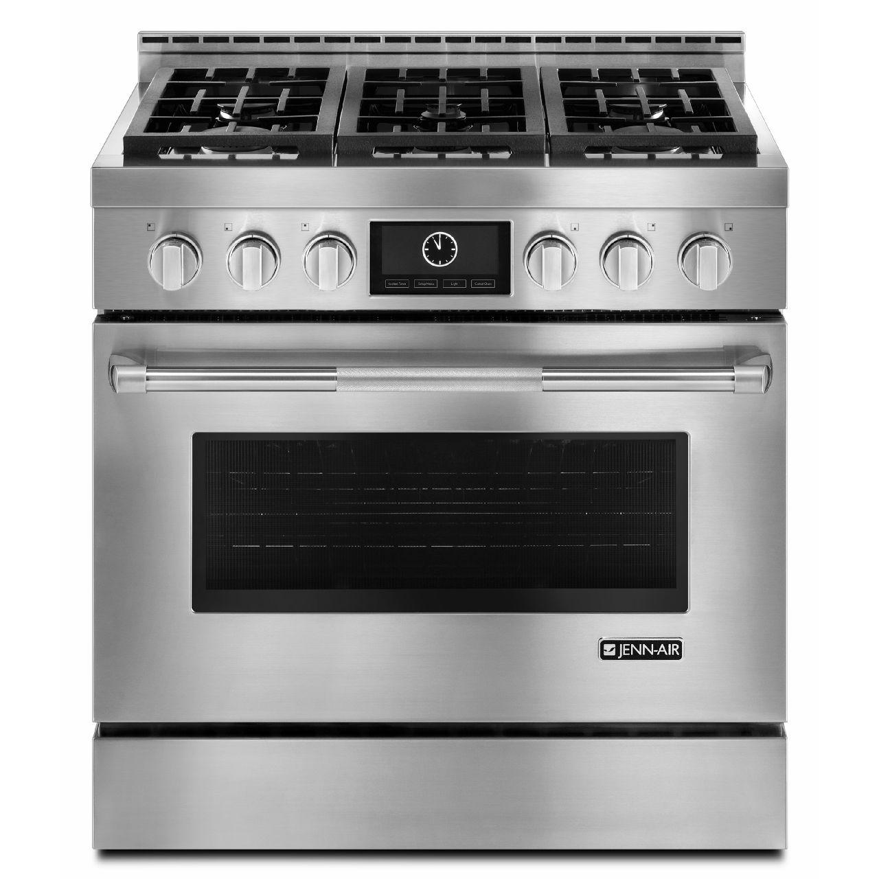  JennAir 36-inch Freestanding Gas Range with MultiMode® Convection System JLRP436WP IMAGE 1