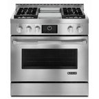  JennAir 36-inch Freestanding Gas Range with MultiMode® Convection System JLRP536WP IMAGE 1
