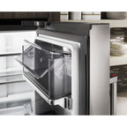  KitchenAid 36-inch, 23.8 cu. ft. Counter-Depth French 3-Door Refrigerator with Ice and Water KRFC704FBS IMAGE 7