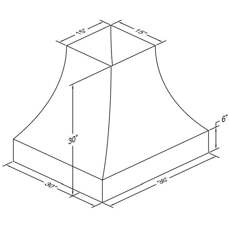  Vent-A-Hood 36-inch Ceiling Mount Range Hood JDIH236/C3SS IMAGE 2